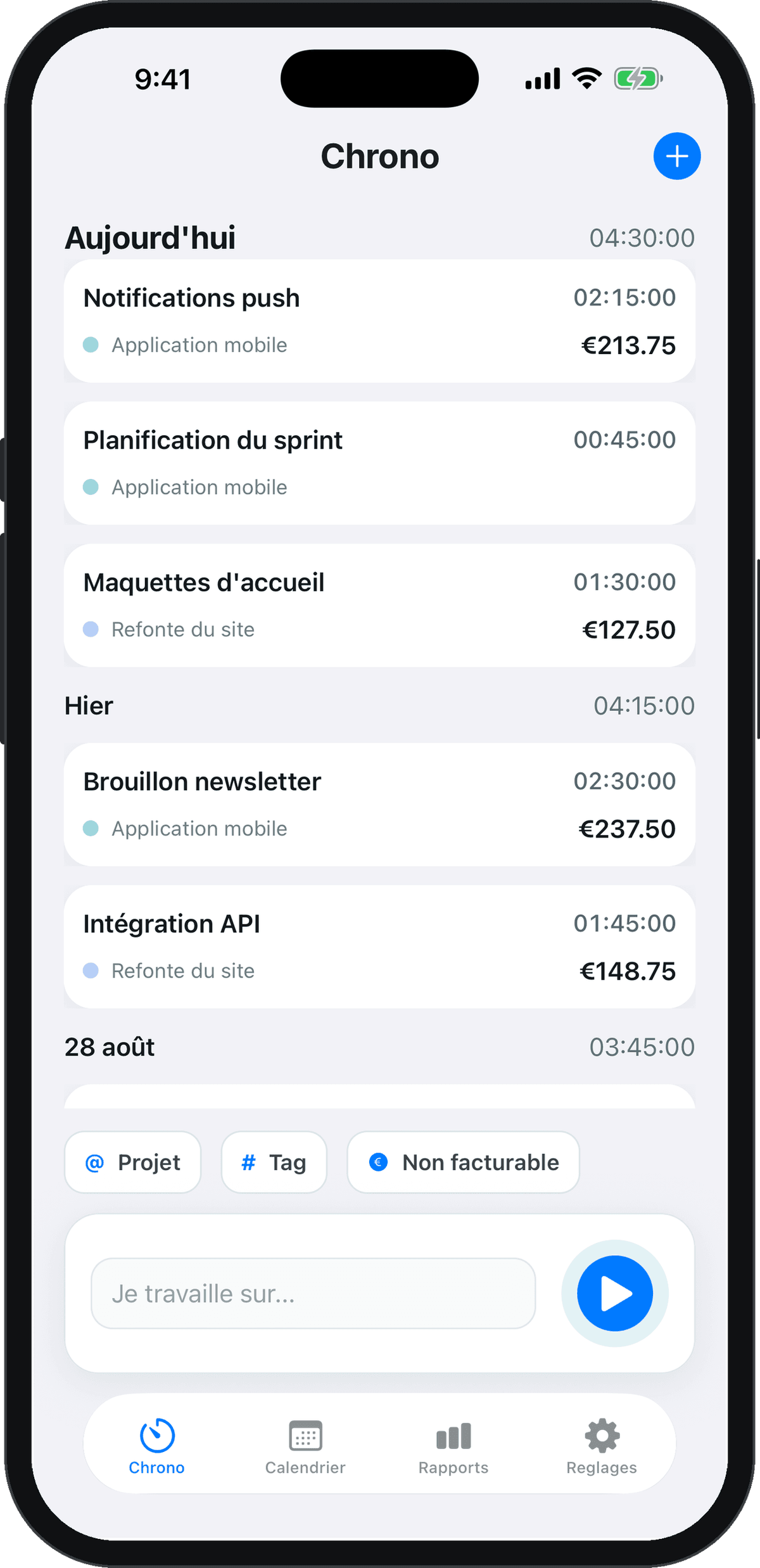 Toggle Time Tracker
