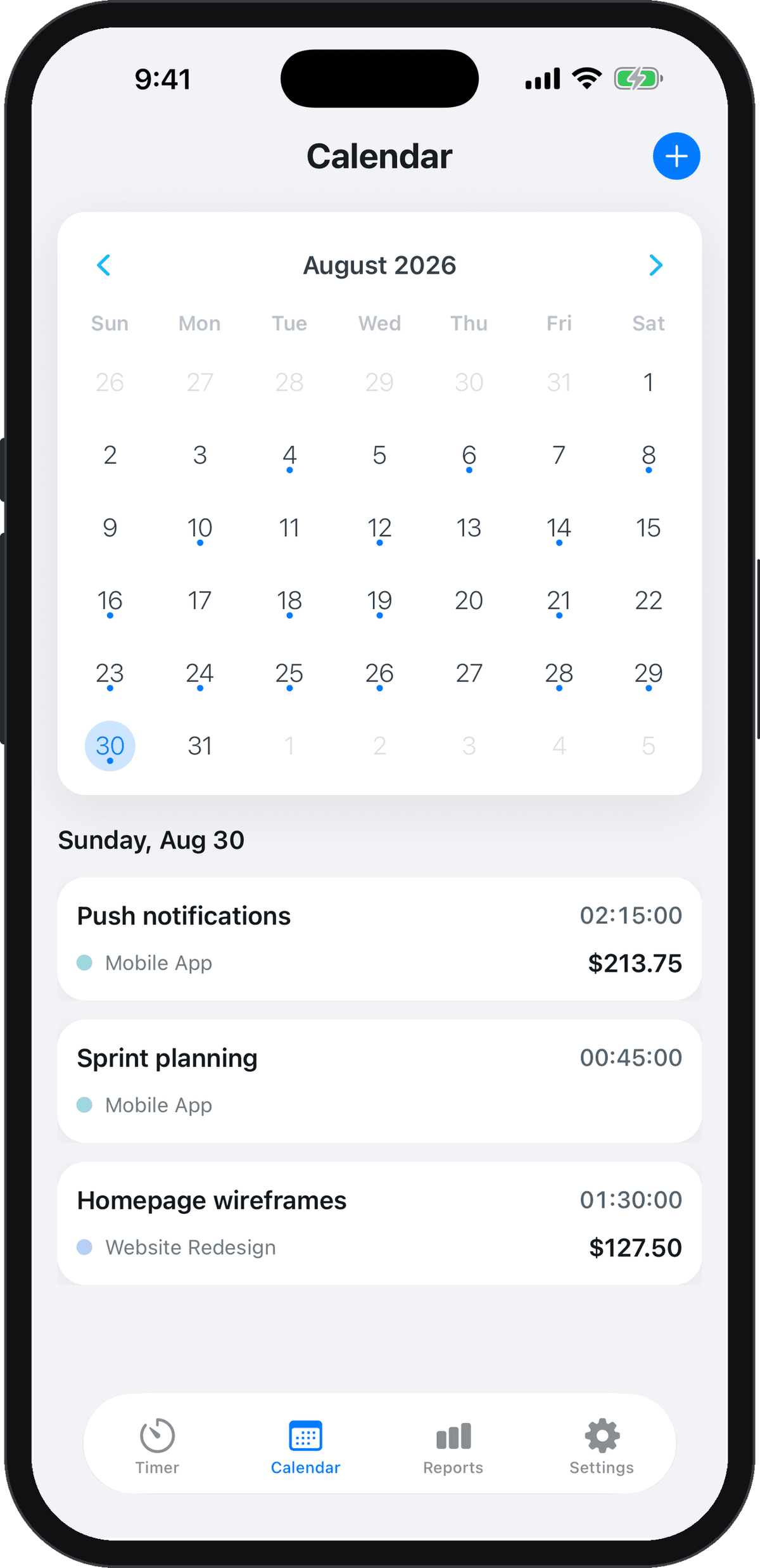 Calendar Overview